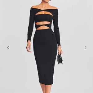 SER.O.YA Black Cutout Dress